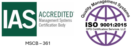 IAS Accredited Symbol and Quality Management Systems ISO 9001:2015 Certified